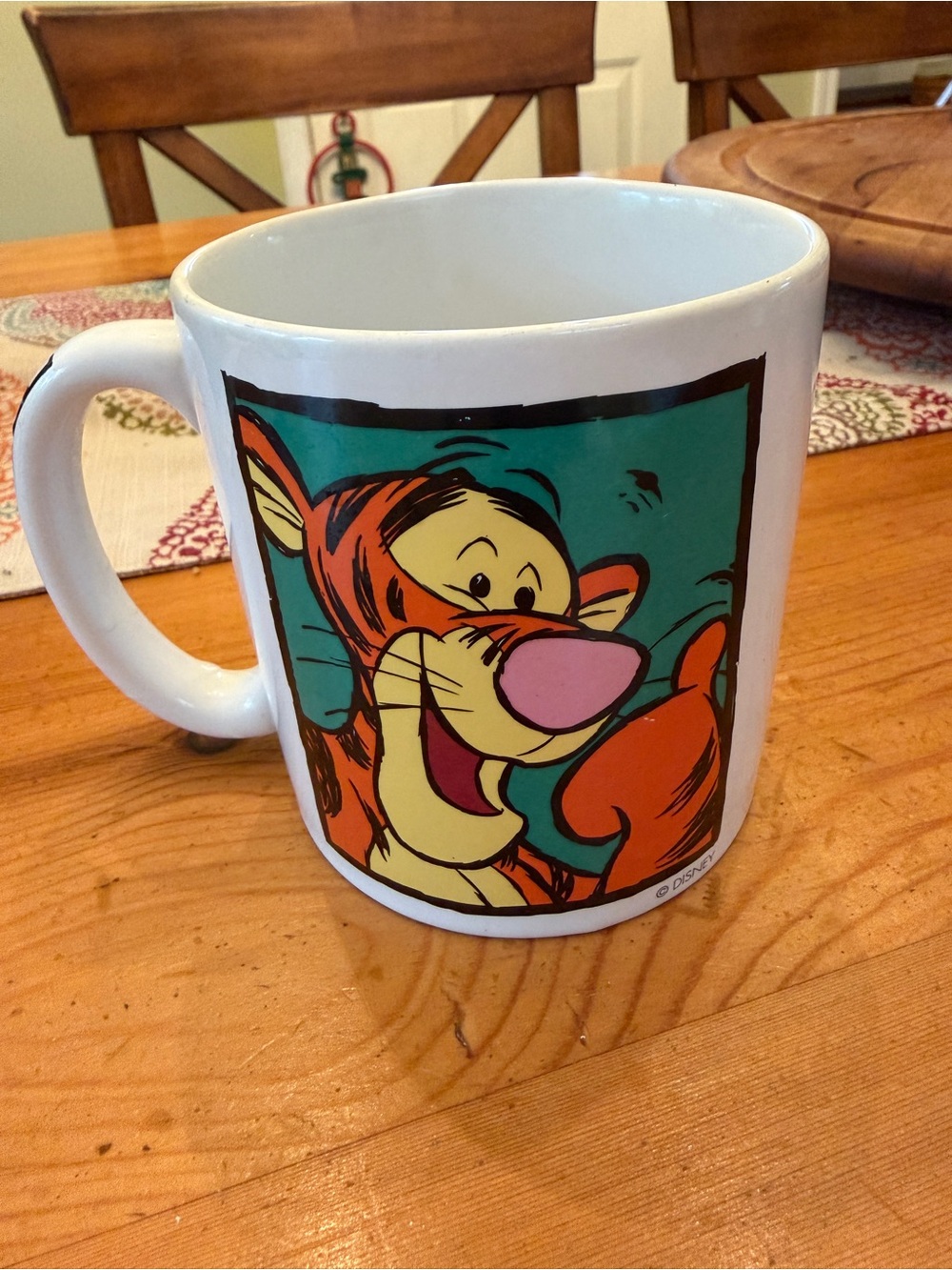 Disney Store jumbo ceramic coffee mug featuring Tigger
